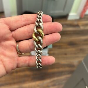 David Yurman SS & 18 kt bracelet